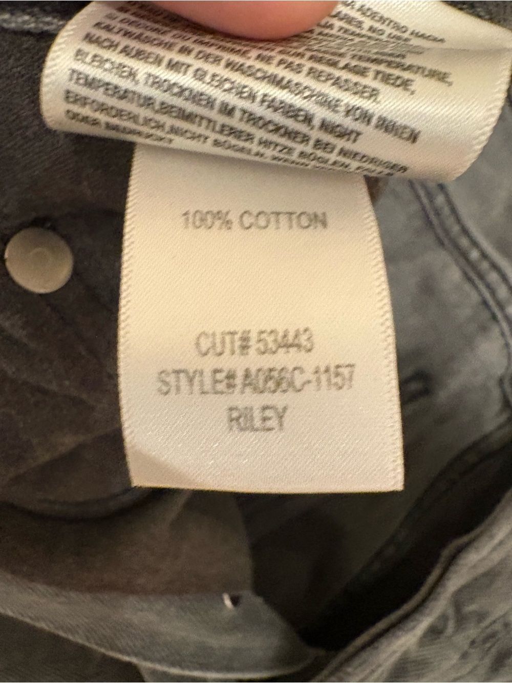 Agolde Riley High Rise Straight Leg Jeans Inkwell Gray 100% Cotton Size 29 - Picture 3 of 4